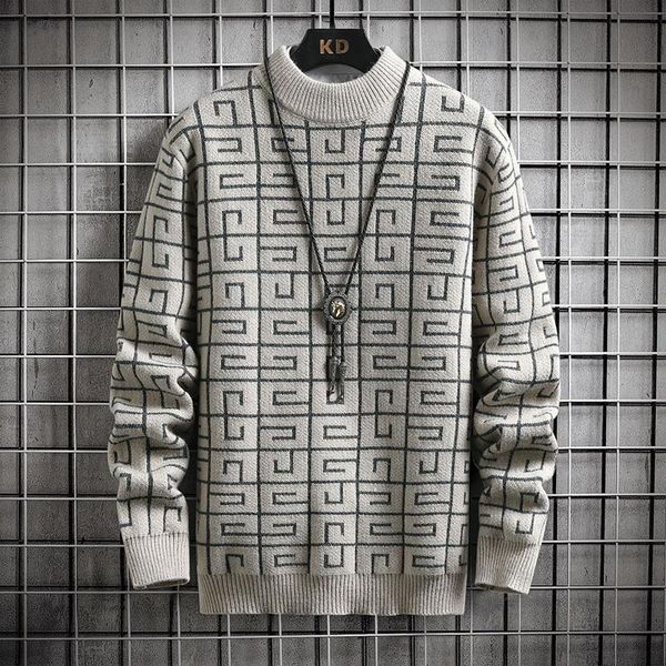 men's sweaters autumn and winter style men half high collar cashmere sweater youth fashion leisure thickened plaid tide, White;black
men's sweaters autumn and winter style men half high collar cashmere sweater youth fashion leisure thickened plaid tide, White;black