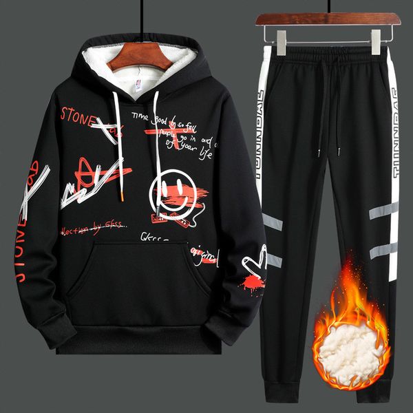 men's tracksuits hoodies set in winter pants with on sweat fashion youth hip hop sweater jacket 0r8w, Gray
men's tracksuits hoodies set in winter pants with on sweat fashion youth hip hop sweater jacket 0r8w, Gray