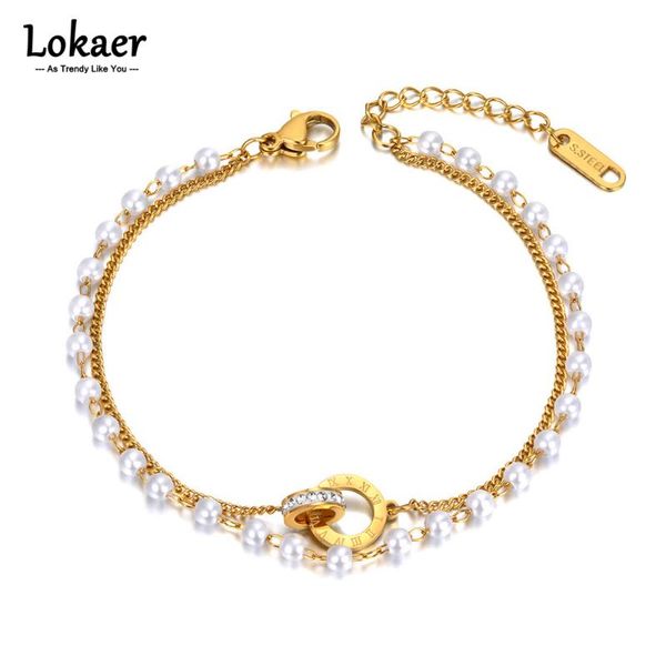 link, chain lokaer trendy double layer stainless steel roman numerals charm bracelets for women girl bohemia pearl link jewelry b21104, Black
link, chain lokaer trendy double layer stainless steel roman numerals charm bracelets for women girl bohemia pearl link jewelry b21104, Black
