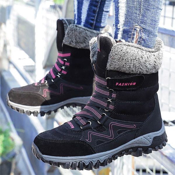 boots brand fashion suede leather shoes for women snow botas de mujer winter flats warm plush women's waterproof ankle 2021, Black
boots brand fashion suede leather shoes for women snow botas de mujer winter flats warm plush women's waterproof ankle 2021, Black