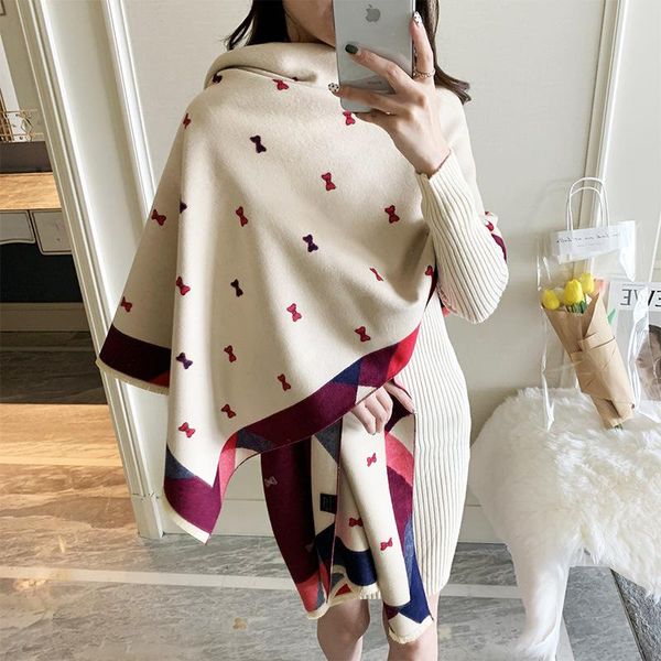 scarves han edition students bow bump color scarf qiu dong long imitation cashmere shawl. lady upset extended characters, Blue;gray
scarves han edition students bow bump color scarf qiu dong long imitation cashmere shawl. lady upset extended characters, Blue;gray
