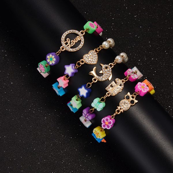 selling new soft pottery imitation bohemian pearl bracelet strands lovely flower butterfly trendy summer girl jewelry, Black
selling new soft pottery imitation bohemian pearl bracelet strands lovely flower butterfly trendy summer girl jewelry, Black