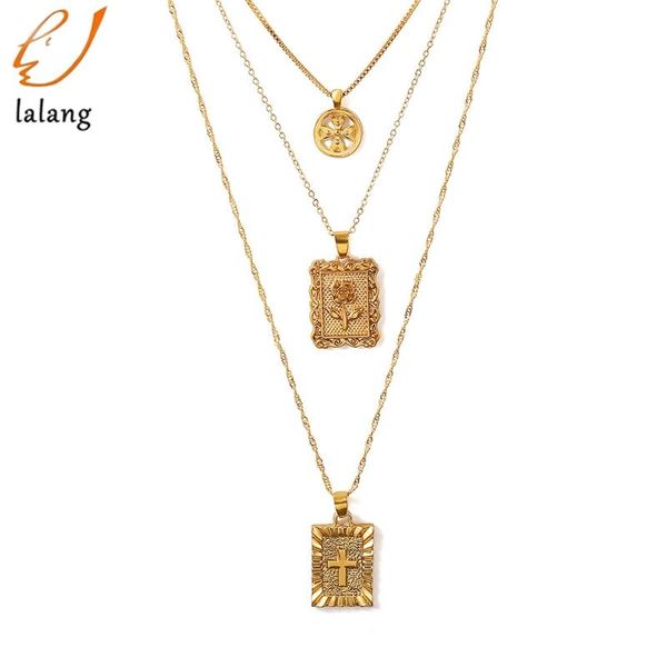fashion multilayer cross alloy necklaces for women statement rose pendant necklace jewelry gift drop chains, Silver
fashion multilayer cross alloy necklaces for women statement rose pendant necklace jewelry gift drop chains, Silver