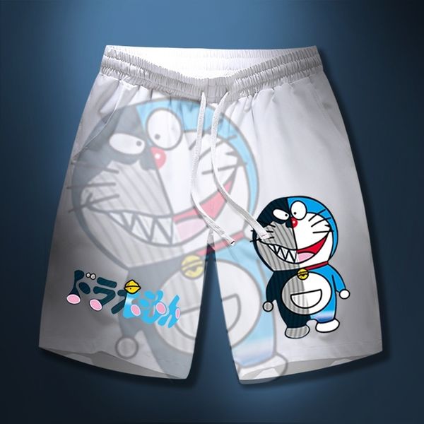 doraemon dingdang co branded cartoon men's shorts summer baggy capris beach pants, White;black
doraemon dingdang co branded cartoon men's shorts summer baggy capris beach pants, White;black