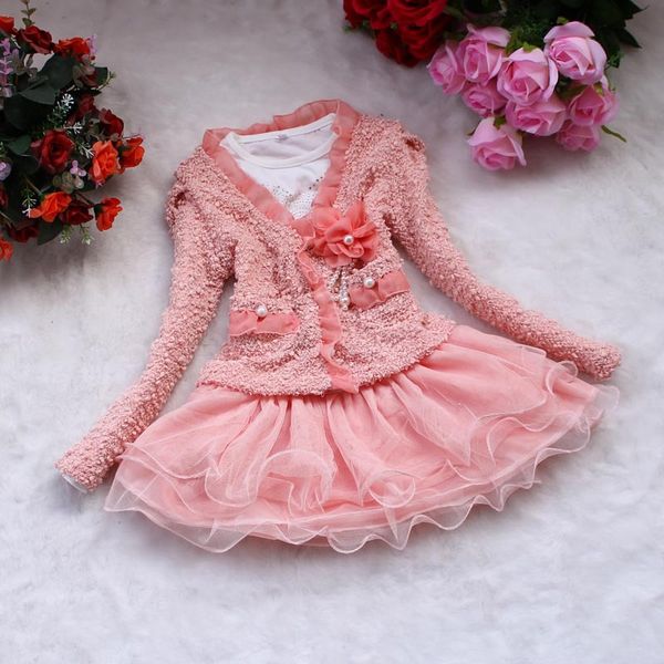 Spring Autumn Kids Girl Lace Princess Dress Cheap 1-4Yrs Flower Ball Gown Tutu Girl Dress + Coat 2PCS Baby Girl Clothes, Pink
Spring Autumn Kids Girl Lace Princess Dress Cheap 1-4Yrs Flower Ball Gown Tutu Girl Dress + Coat 2PCS Baby Girl Clothes, Pink