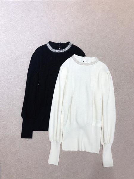 women's sweaters 2021 ladies fashion bubble long sleeve casual solid color beaded mesh sweater 1210, White;black
women's sweaters 2021 ladies fashion bubble long sleeve casual solid color beaded mesh sweater 1210, White;black