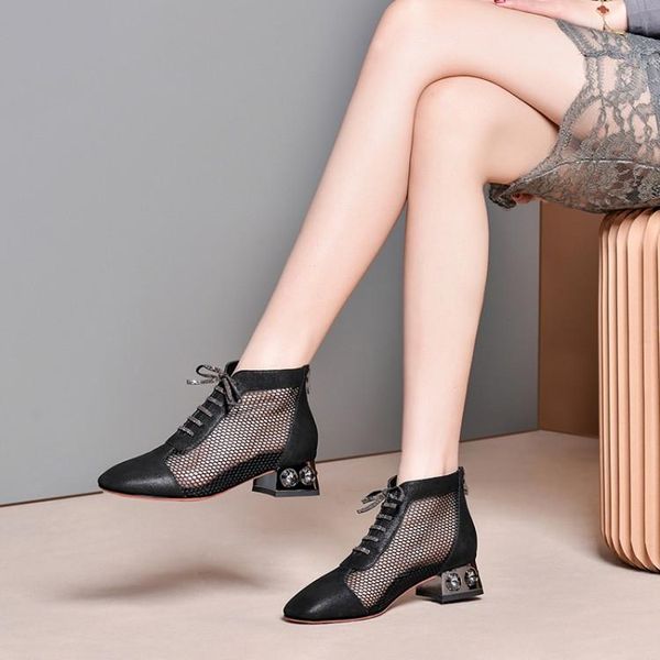 boots 2021 spring and summer rome sandals women's high heeled mesh hollow-out genuine leather square shoes la0011, Black
boots 2021 spring and summer rome sandals women's high heeled mesh hollow-out genuine leather square shoes la0011, Black