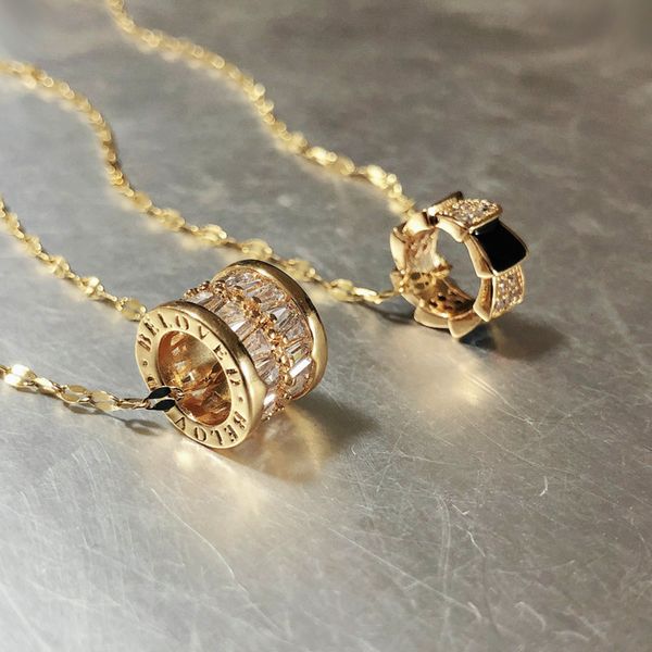 small waist necklace female plated 18k gold net red jewelry tiktok chain bone sound snakes lady ring pendant tide, Black 
small waist necklace female plated 18k gold net red jewelry tiktok chain bone sound snakes lady ring pendant tide, Black