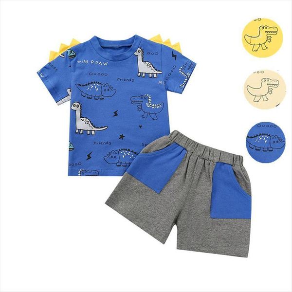 fashion toddler boys summer clothing set two piece childrens short sleeve dinosaur printed t shirt shorts, White
fashion toddler boys summer clothing set two piece childrens short sleeve dinosaur printed t shirt shorts, White