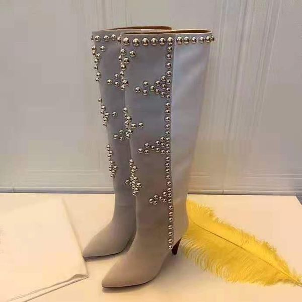 boots women's shoes paris lyork silver-tone studs pointed toe heel 10.5 cm knee, Black
boots women's shoes paris lyork silver-tone studs pointed toe heel 10.5 cm knee, Black