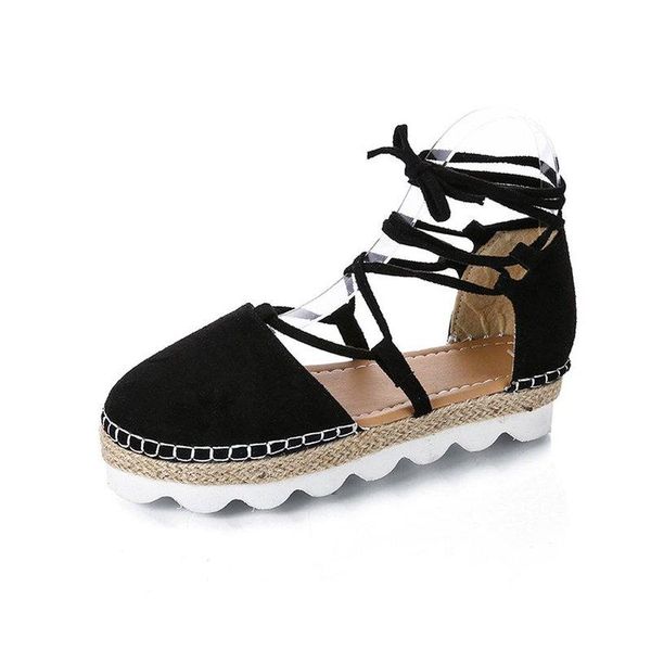 women's sandals casual classic solid color shoes comfortable trend baotou personality lace-up design, Black
women's sandals casual classic solid color shoes comfortable trend baotou personality lace-up design, Black