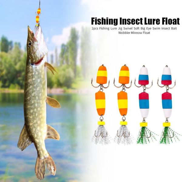 fishing lure classic delicate 2pcs jig swivel soft big eye swim insect bait wobbler minnow float hooks
fishing lure classic delicate 2pcs jig swivel soft big eye swim insect bait wobbler minnow float hooks