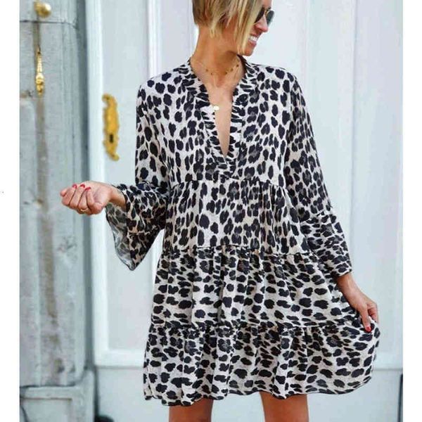 womens holiday v-neck leopard print mini dress ladies summer short sleeves beach dress women elegant party sukienka, Black;gray
womens holiday v-neck leopard print mini dress ladies summer short sleeves beach dress women elegant party sukienka, Black;gray