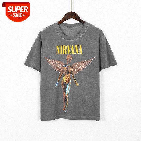 high street nirvana angel loose hip-hop rock band heavily washed and old short-sleeved t-shirt #a54i, White;black
high street nirvana angel loose hip-hop rock band heavily washed and old short-sleeved t-shirt #a54i, White;black