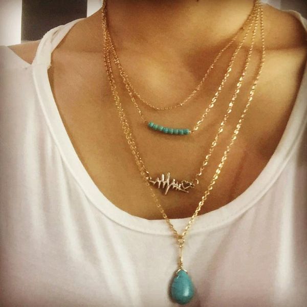 pendant necklaces fnio charm bead love geometric shape necklace ladies bohemian fashion vintage jewelry, Silver
pendant necklaces fnio charm bead love geometric shape necklace ladies bohemian fashion vintage jewelry, Silver