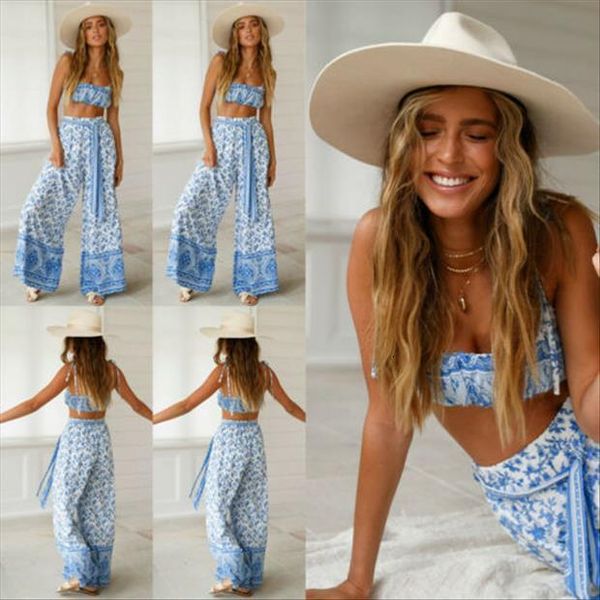 fashion two piece casual women tracksuits crop long pants floral print causal beach holiday set outfits, Gray
fashion two piece casual women tracksuits crop long pants floral print causal beach holiday set outfits, Gray