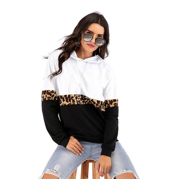 women's hoodies & sweatshirts autumn winter color stitching leopard long sleeve hooded drawstring sweatshirt casual pullover shirt, Black
women's hoodies & sweatshirts autumn winter color stitching leopard long sleeve hooded drawstring sweatshirt casual pullover shirt, Black