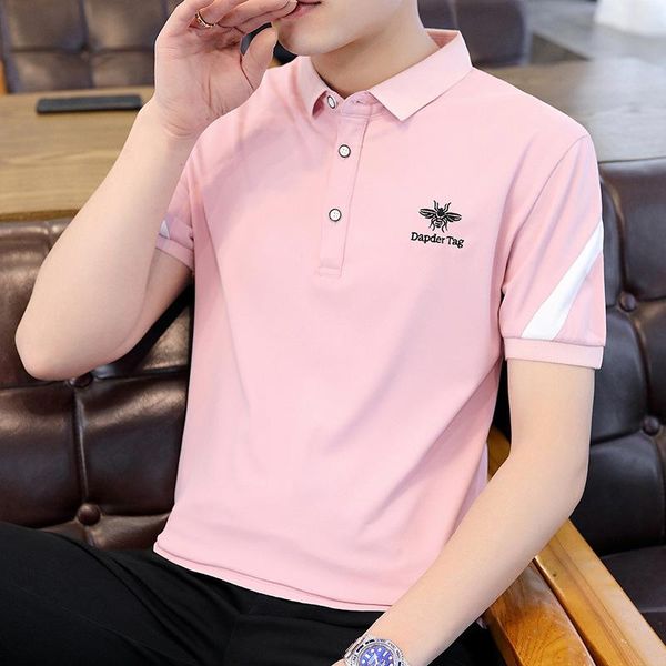 men's dress shirts summer half sleeve t-shirt fashion brand lapel short youth shirt, White;black
men's dress shirts summer half sleeve t-shirt fashion brand lapel short youth shirt, White;black