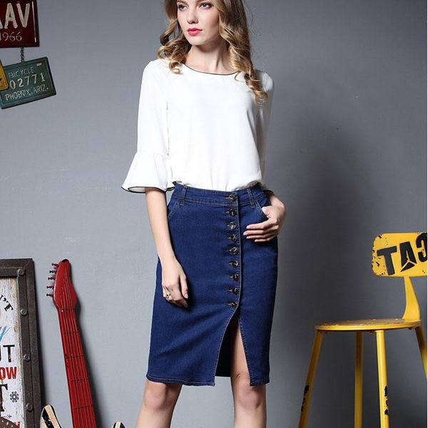 skirts blue jeans midi pencil skirt women 2021 fashion button high waist office lady bodycon saias, Black
skirts blue jeans midi pencil skirt women 2021 fashion button high waist office lady bodycon saias, Black