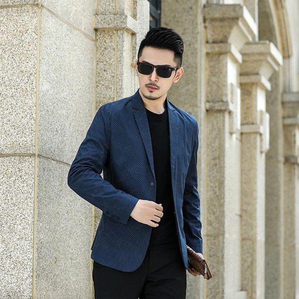men's suits & blazers blue mens blazer jacket men fashion suit autumn thin anti-wrinkle korean business casual breathable clothing, White;black
men's suits & blazers blue mens blazer jacket men fashion suit autumn thin anti-wrinkle korean business casual breathable clothing, White;black