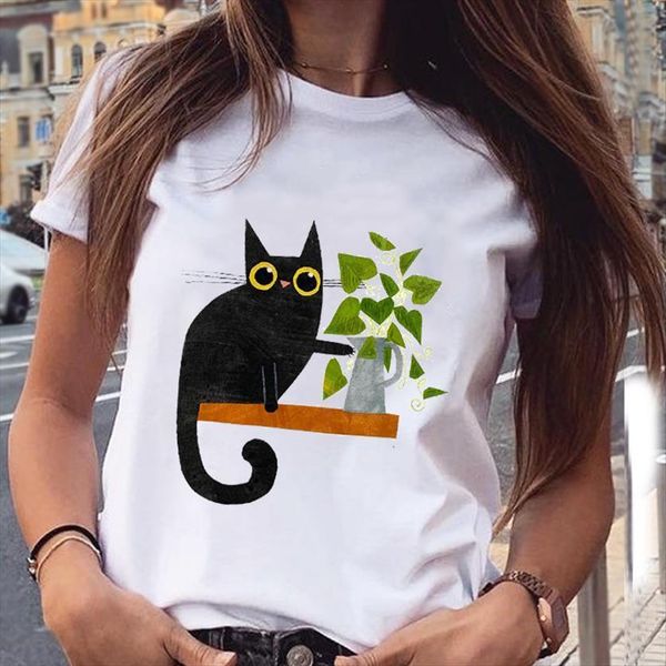 graphic spring summer cat womens 90s fashion aesthetic animal short sleeve cartoon print female clothes tees t shirt, White
graphic spring summer cat womens 90s fashion aesthetic animal short sleeve cartoon print female clothes tees t shirt, White
