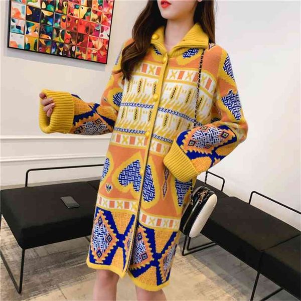 autumn winter cardigan korean style temperament trendy clothes women's yellow mid-length knit sweater jacket 210427, White;black
autumn winter cardigan korean style temperament trendy clothes women's yellow mid-length knit sweater jacket 210427, White;black