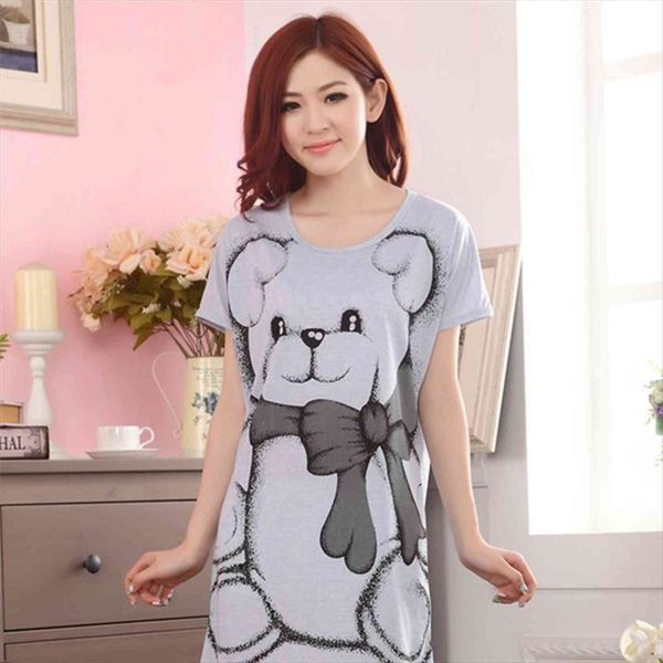 cotton pajamas summer nightgowns sleep womens sleepwears dress short sleeve nightwear cartoon female homewear, Black;red
cotton pajamas summer nightgowns sleep womens sleepwears dress short sleeve nightwear cartoon female homewear, Black;red