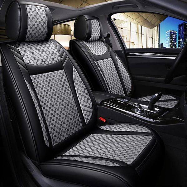 luxury leather auto car seat cover set 5 seats full covers with flax cushion universal fits for most sedan suv small truck
luxury leather auto car seat cover set 5 seats full covers with flax cushion universal fits for most sedan suv small truck