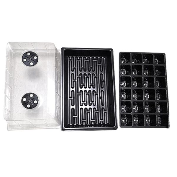 hole 3pc seed tray suit ventilation holes seedling box stuffing garden plant germination pvc dome base pot planters & pots
hole 3pc seed tray suit ventilation holes seedling box stuffing garden plant germination pvc dome base pot planters & pots