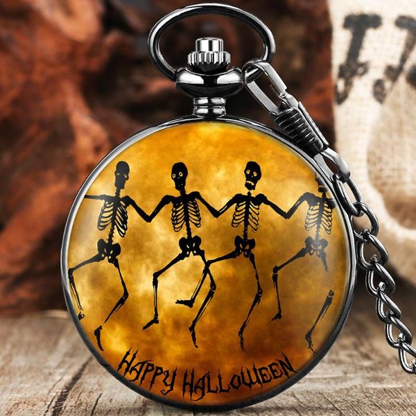 pocket watches quartz watch halloween theme series vintage fashion black chain clock gifts, Slivery;golden
pocket watches quartz watch halloween theme series vintage fashion black chain clock gifts, Slivery;golden