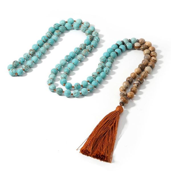 pendant necklaces shinus boho 108 beads long tassel sweater chain necklace style handmade knotted ethnic yoga mala 2021 jewelry, Silver
pendant necklaces shinus boho 108 beads long tassel sweater chain necklace style handmade knotted ethnic yoga mala 2021 jewelry, Silver