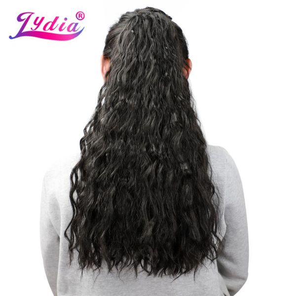 synthetic wigs lydia 18"-26" long bouncy curly clip in wrap around fake hair ponytail hairpiece with hairpin, Black
synthetic wigs lydia 18"-26" long bouncy curly clip in wrap around fake hair ponytail hairpiece with hairpin, Black