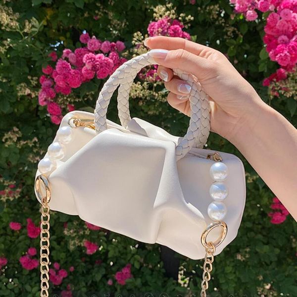 evening bags women's pleated totes small woven handle handbag summer soft pu leather ladies designer shoulder bag pearl chain messenger
evening bags women's pleated totes small woven handle handbag summer soft pu leather ladies designer shoulder bag pearl chain messenger