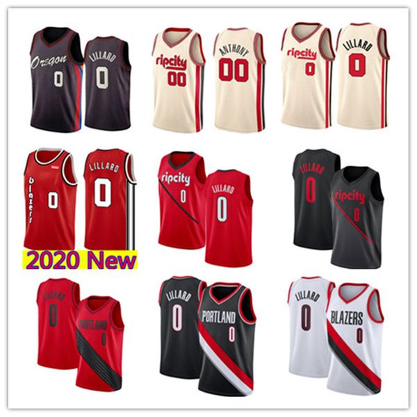 men damian 0 lillard basketball jerseys red, Black;red