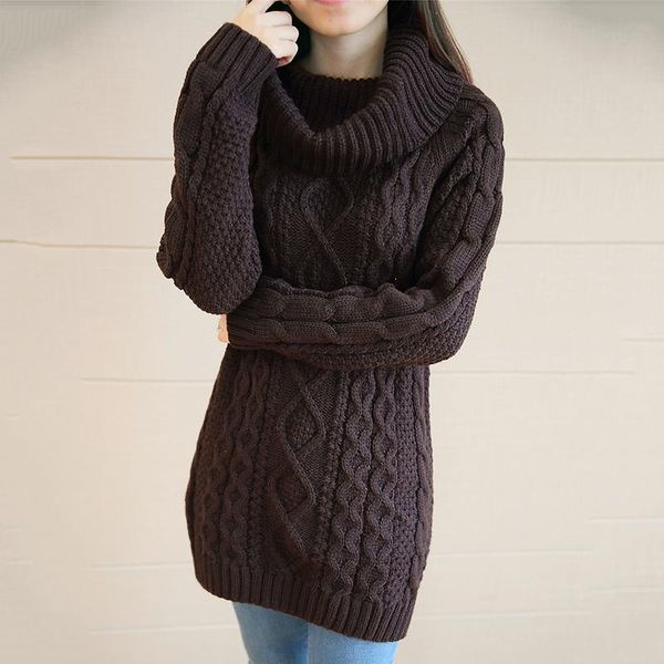 autumn and winter sweater women loose outer wear mid-length bottoming shirt pullover twist knit thickening women's sweaters, White;black
autumn and winter sweater women loose outer wear mid-length bottoming shirt pullover twist knit thickening women's sweaters, White;black