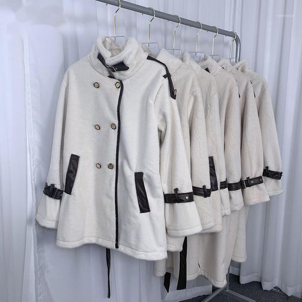 women's fur & faux 2021 korean fashion jackets winter long warm thick coat women with belt loose casual stylish double breasted overcoa, Black
women's fur & faux 2021 korean fashion jackets winter long warm thick coat women with belt loose casual stylish double breasted overcoa, Black