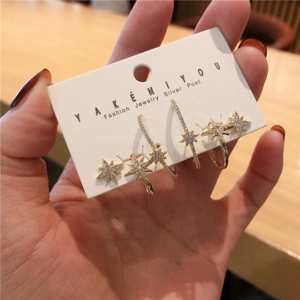 stud ventfille 6 pieces/set 925 sterling silver star earrings set for women personality luxury micro zircon party jewelry, Golden;silver
stud ventfille 6 pieces/set 925 sterling silver star earrings set for women personality luxury micro zircon party jewelry, Golden;silver