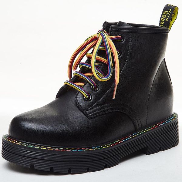 boots women‘s leather rainbow shoelaces high fashion winter warm snow shoes motorcycle internal increase sh114, Black
boots women‘s leather rainbow shoelaces high fashion winter warm snow shoes motorcycle internal increase sh114, Black