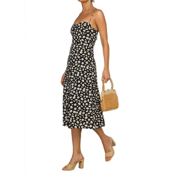 casual dresses summer fashion dress spaghetti strap sleeveless costume style holiday floral beach split midi, Black;gray
casual dresses summer fashion dress spaghetti strap sleeveless costume style holiday floral beach split midi, Black;gray