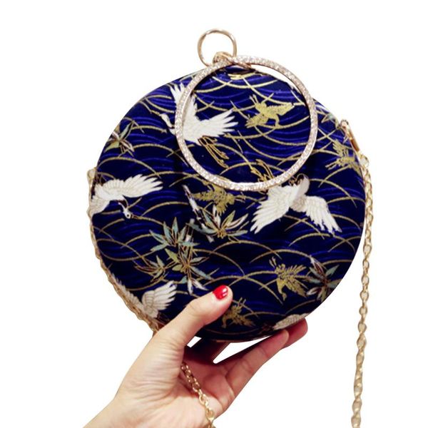chinese style round evening bags clutches nylon printed animal fashion party small pouch with chain wedding banquet shoulder bag
chinese style round evening bags clutches nylon printed animal fashion party small pouch with chain wedding banquet shoulder bag