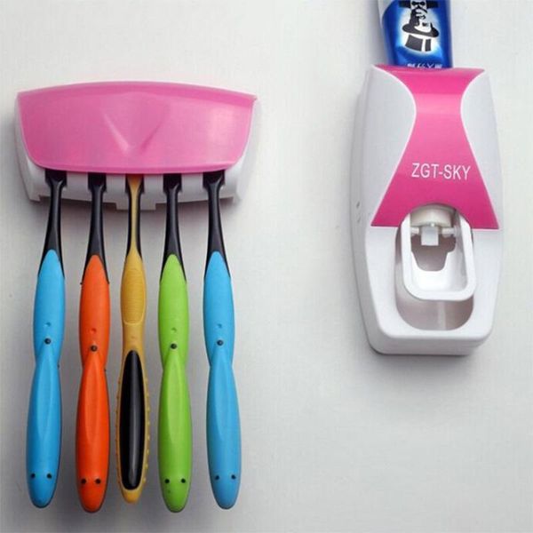 bath accessory set fashion home automatic toothpaste dispenser toothbrush holder bathroom products wall mount rack squeezers
bath accessory set fashion home automatic toothpaste dispenser toothbrush holder bathroom products wall mount rack squeezers