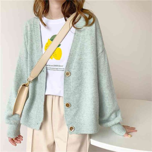autumn winter women sweater cardigans oversize v neck knit girls outwear korean chic suete mujer poncho 210607, White
autumn winter women sweater cardigans oversize v neck knit girls outwear korean chic suete mujer poncho 210607, White