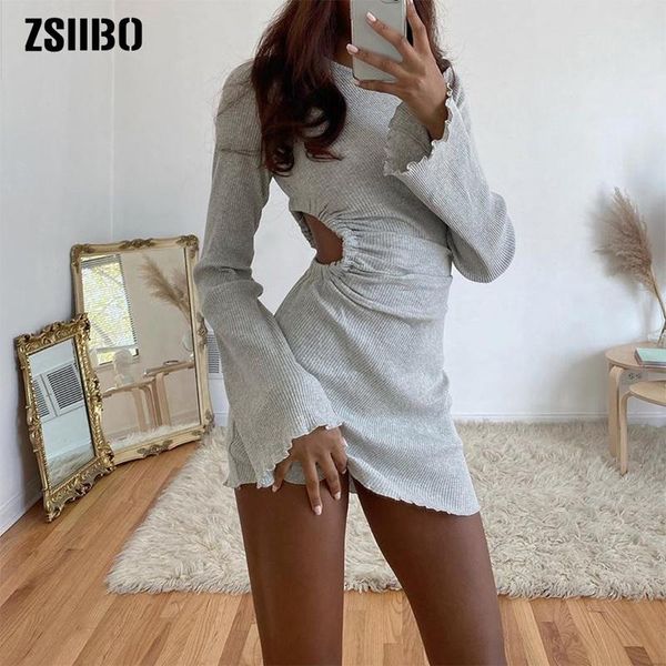 autumn draped flare sleeve cut-out mini dresses knitting round neck ruched dress skinny chic casual streetwear, Black;gray
autumn draped flare sleeve cut-out mini dresses knitting round neck ruched dress skinny chic casual streetwear, Black;gray
