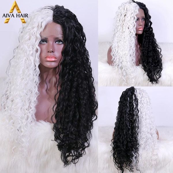 synthetic wigs aiva hair half black white lace front wig heat resistant kinky curly 99j burgundy for women
synthetic wigs aiva hair half black white lace front wig heat resistant kinky curly 99j burgundy for women