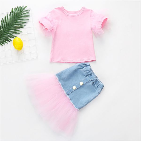 2021 summer baby girl clothes sets lace skirts wrap hip skirt cotton t-shirt short sleeve t shirt pink tees denim skirt fishtail, White
2021 summer baby girl clothes sets lace skirts wrap hip skirt cotton t-shirt short sleeve t shirt pink tees denim skirt fishtail, White