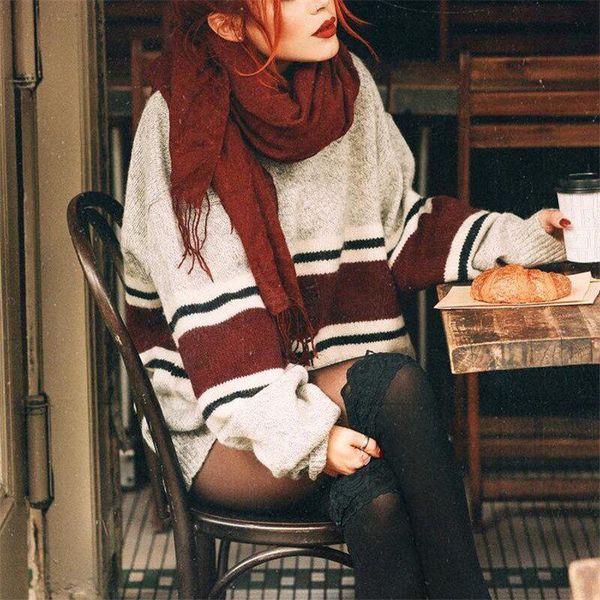 gray knit striped o neck woman sweaters japanese fashion long sleeve pullover streetwear casual girls fall 2021 women clothing women's, White;black
gray knit striped o neck woman sweaters japanese fashion long sleeve pullover streetwear casual girls fall 2021 women clothing women's, White;black