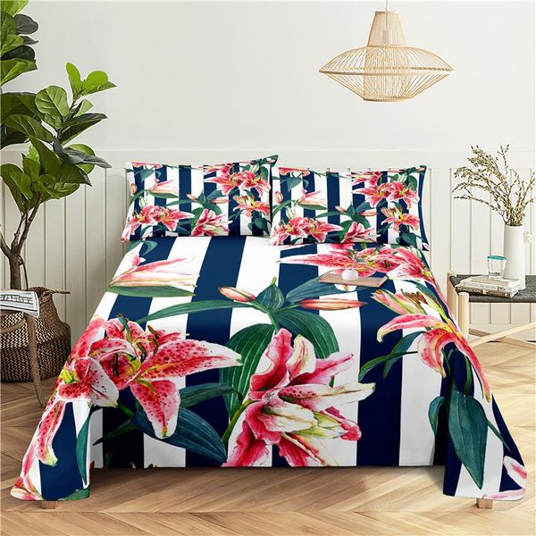 sheets & sets romantic lily bedding sheet home digital printing polyester bed flat with case print
sheets & sets romantic lily bedding sheet home digital printing polyester bed flat with case print