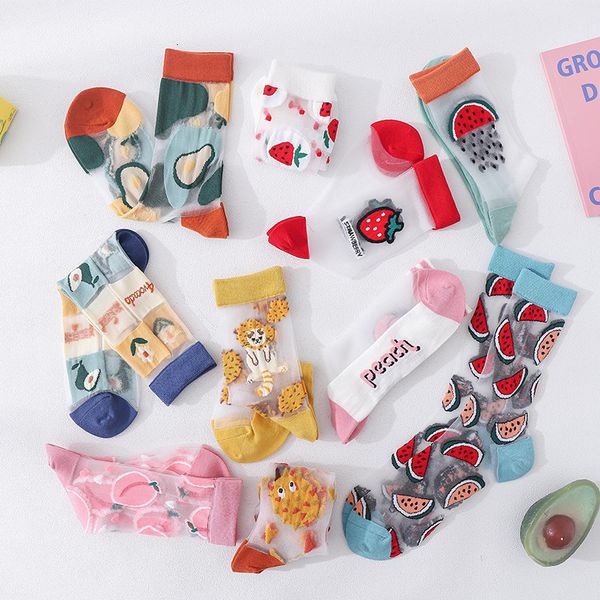 socks hosiery summer women's thin cartoon fruit glass fashion trend card silk sock, Black;white
socks hosiery summer women's thin cartoon fruit glass fashion trend card silk sock, Black;white