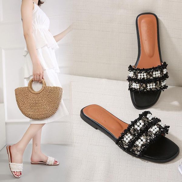 slippers womens band sandals 2021 summer outdoor fashion bow-knot beach casual flat shoes 9 beading, Black
slippers womens band sandals 2021 summer outdoor fashion bow-knot beach casual flat shoes 9 beading, Black