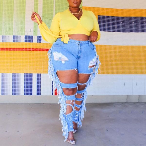 women's jeans plus size blue pant for ladies hollow out skinny high waisted tassel bodycon evening night club long trousers large
women's jeans plus size blue pant for ladies hollow out skinny high waisted tassel bodycon evening night club long trousers large